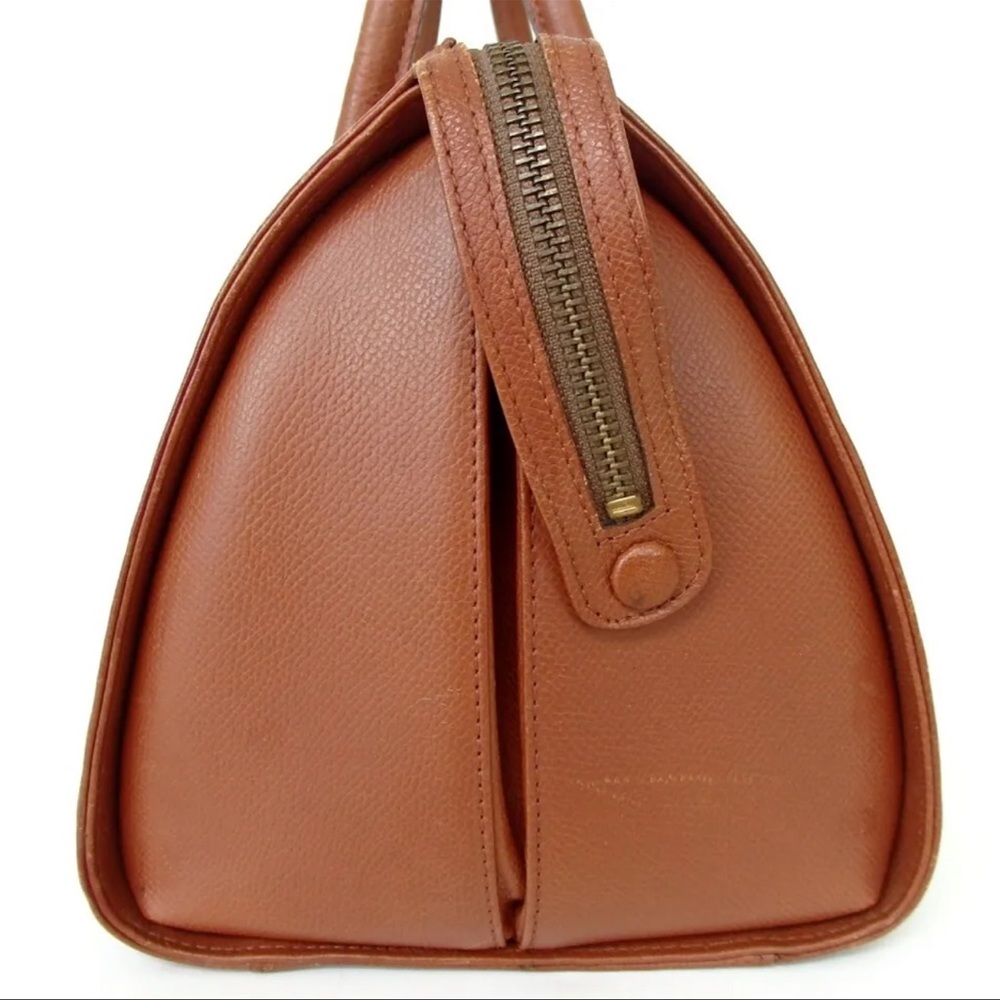 AUTH Authentic Valentino Garavani Brown Leather Tassel Handbag Tote - Picture 4 of 12